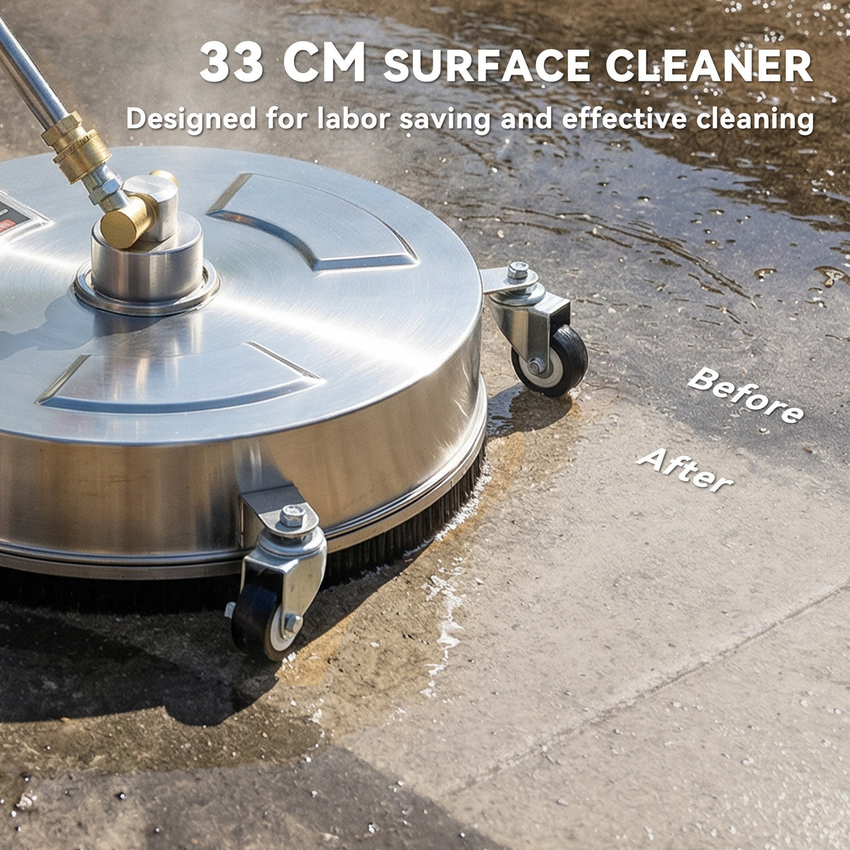 Outsunny Pressure Washer Surface Cleaner 3600 PSI Power Washer Rotary Surface Cleaner with 4 Wheels for Driveways - product