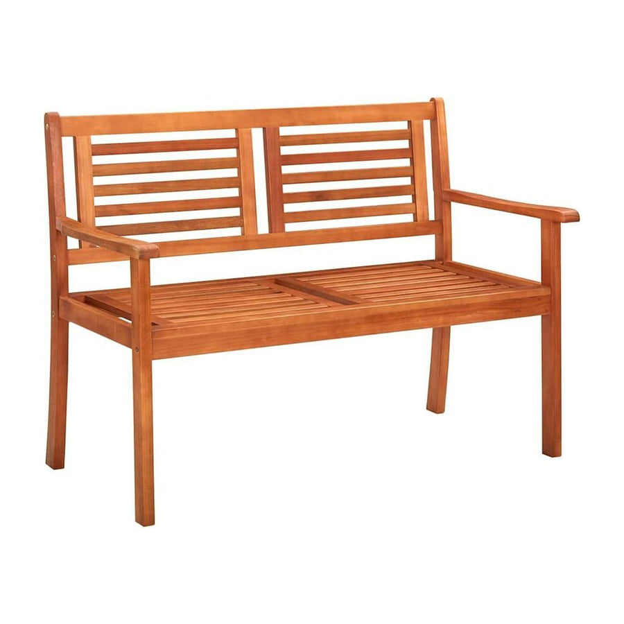 2-Seater Garden Bench 120 cm Solid Eucalyptus Wood
