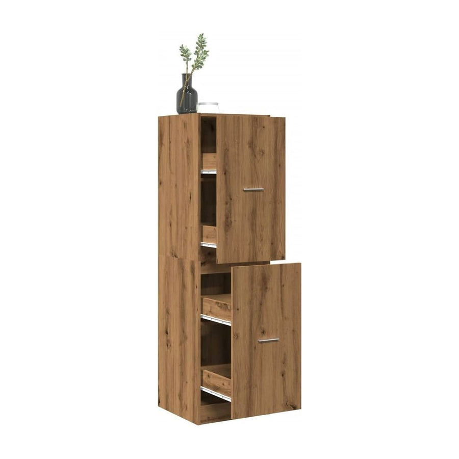 Apothecary Cabinet Artisian Oak Engineered Wood