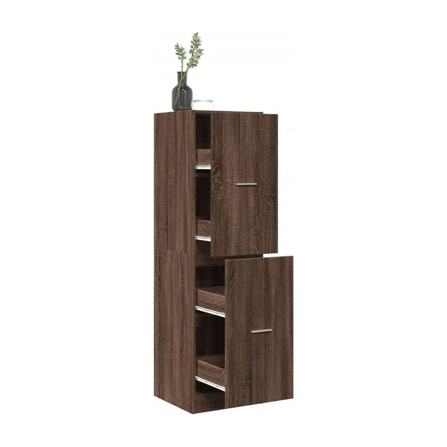 Apothecary Cabinet Brown Oak Engineered Wood