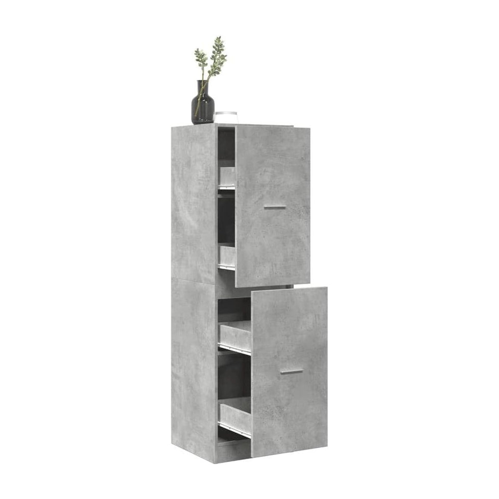 Apothecary Cabinet Concrete Grey Engineered Wood