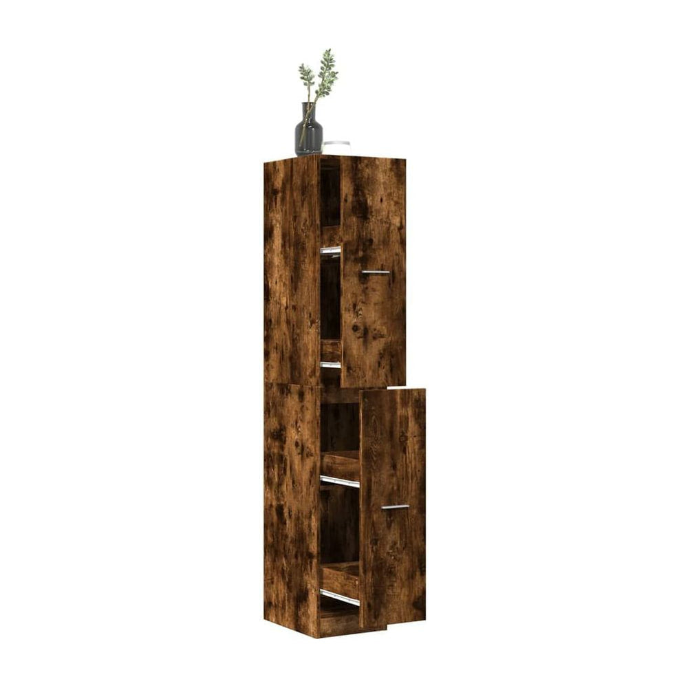 Apothecary Cabinet Smoked Oak Engineered Wood