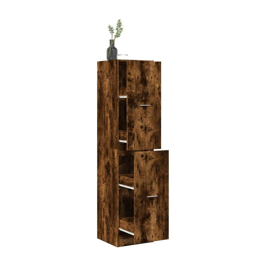 Apothecary Cabinet Smoked Oak Engineered Wood
