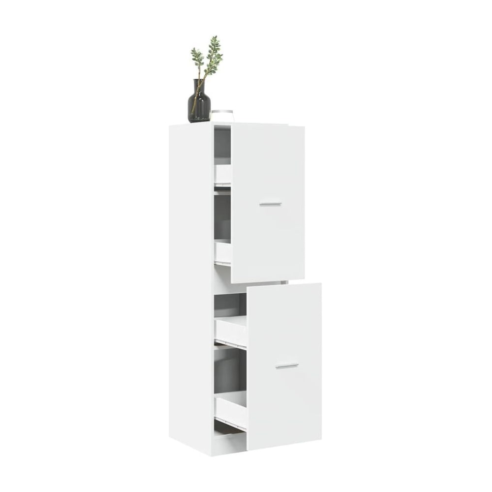 Apothecary Cabinet White Engineered Wood