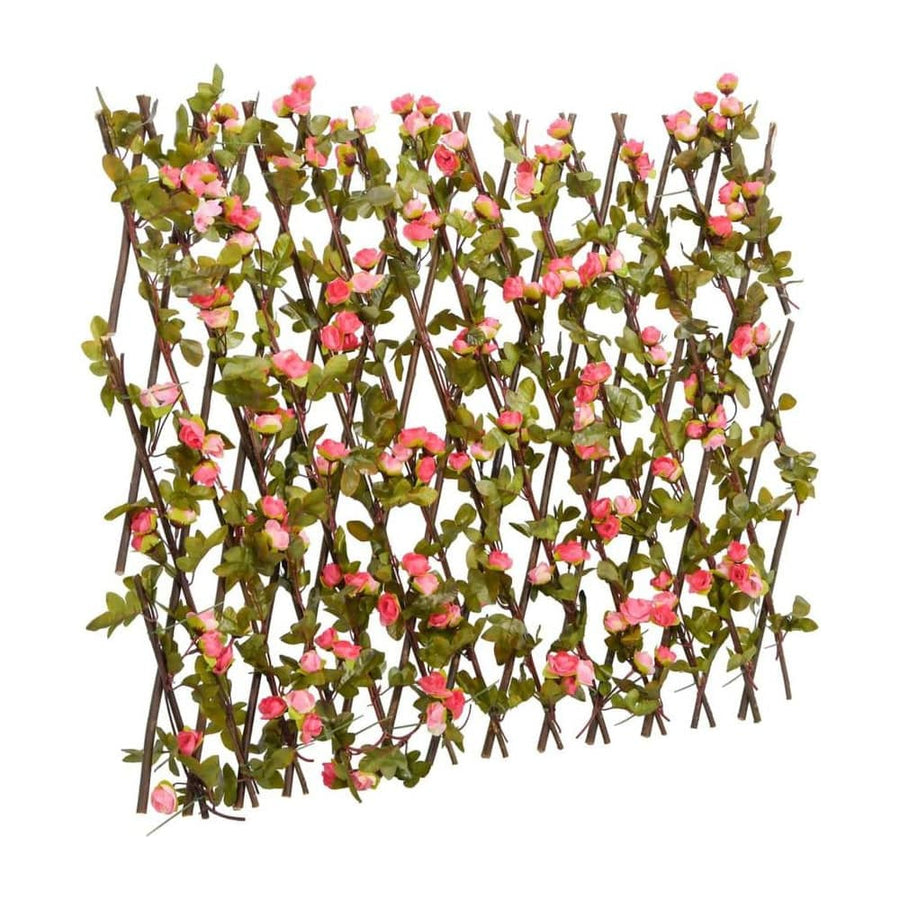 Artificial Ivy Trellis Expandable Dark Pink