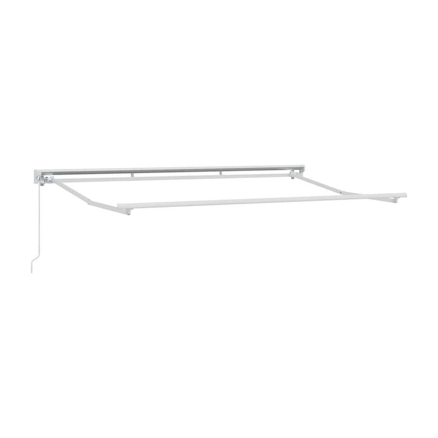 Manual Awning Frame White Powder-Coated Aluminium