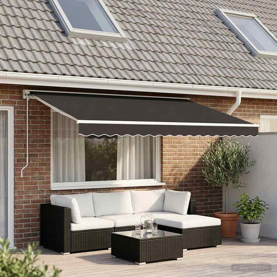 Awning Replacement Fabric Anthracite Polyester