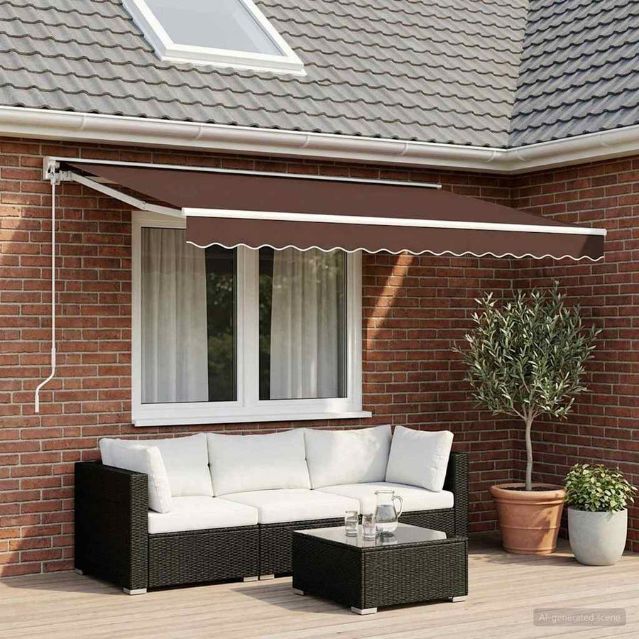 Awning Replacement Fabric Brown Polyester