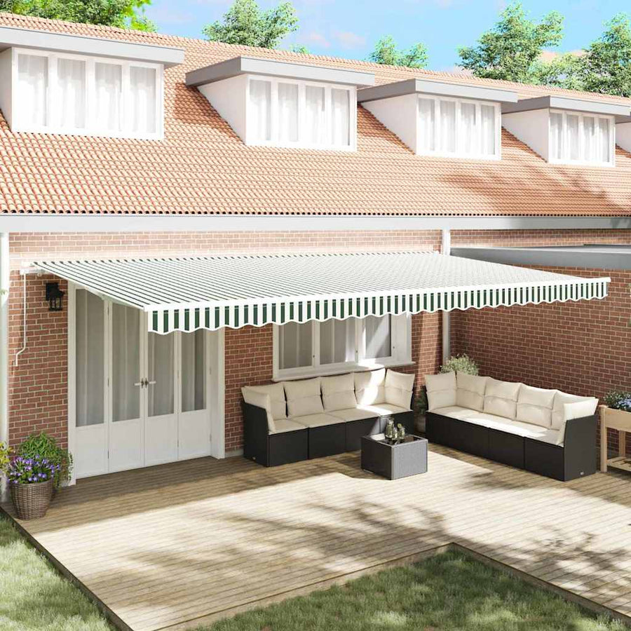 Awning Canopy Replacement for Green & White Stripe