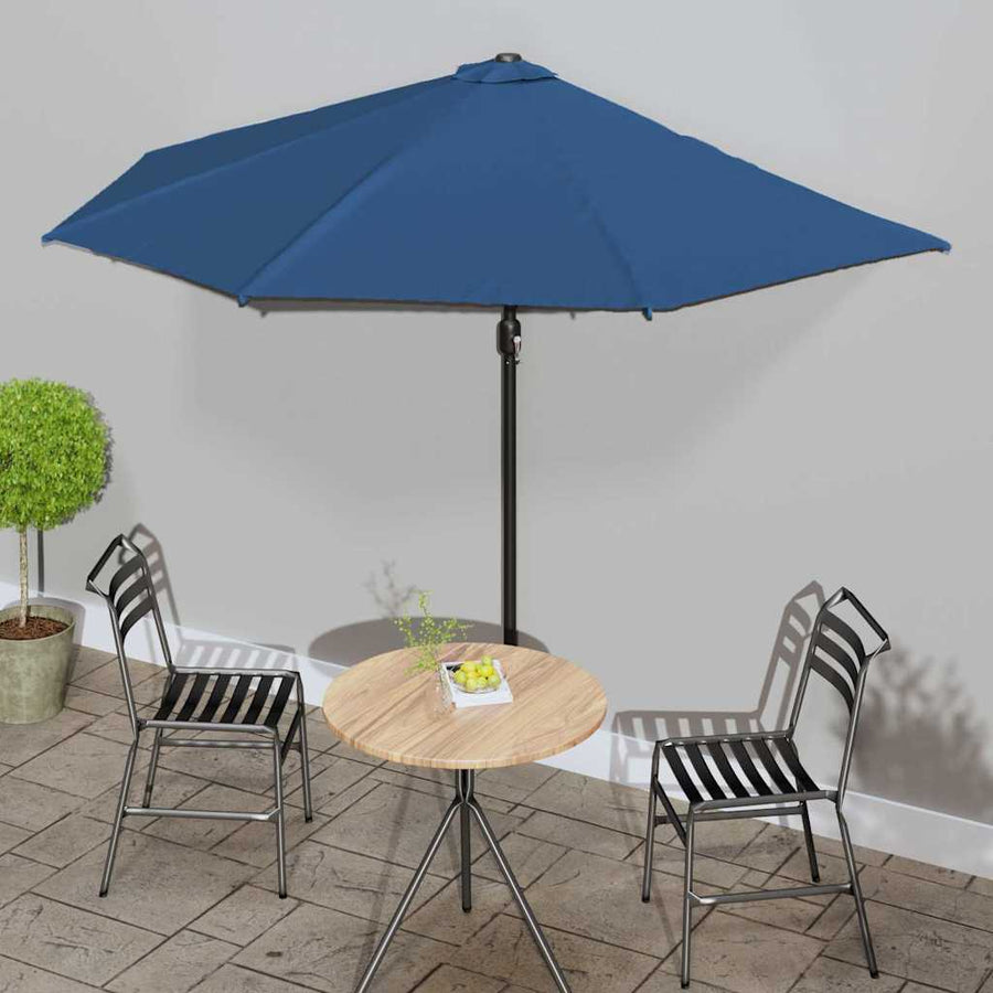 Balcony Parasol with Aluminium Pole Blue Half