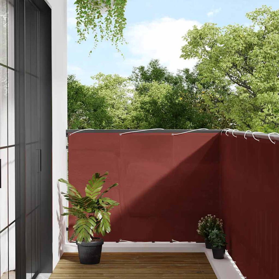 Balcony Screen Terracotta 100% Polyester Oxford