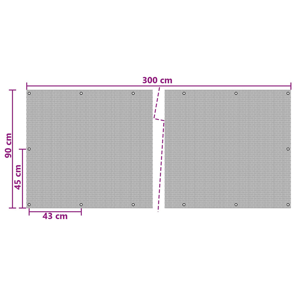 Balcony Screen Eyelets Poly Rattan