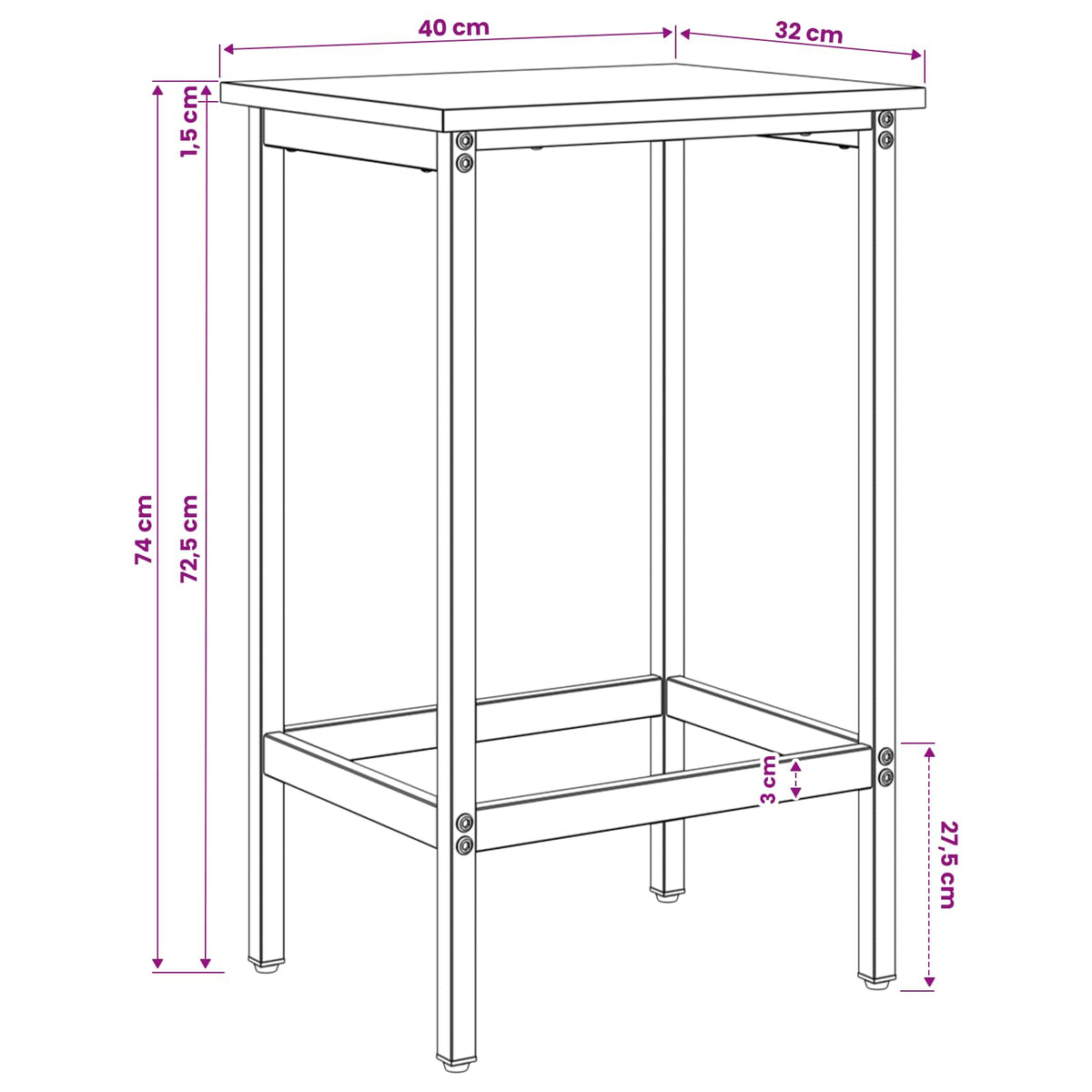 Bar Stool Wood Engineered