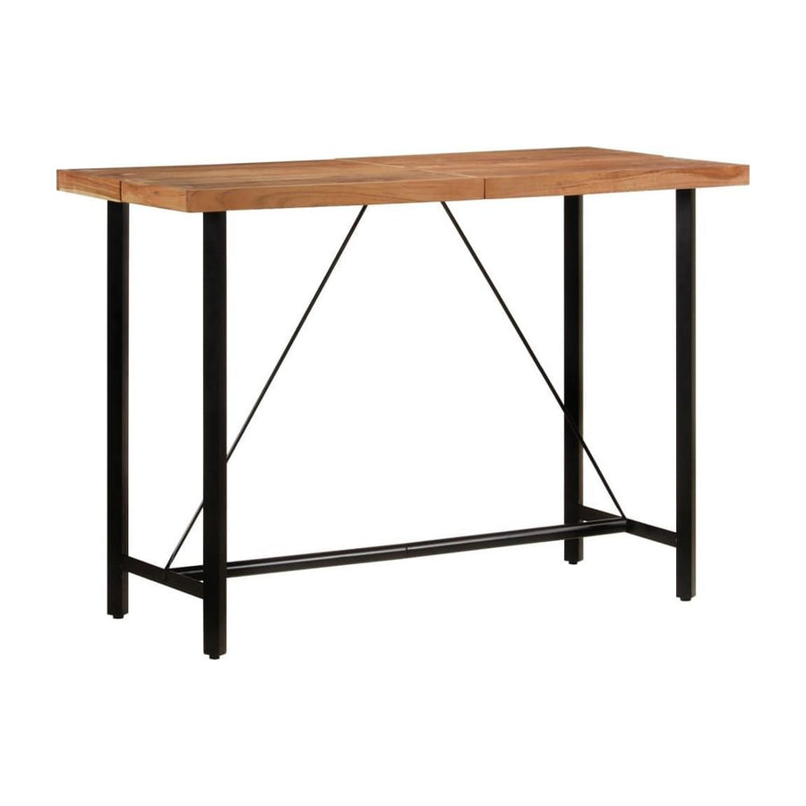 Bar Table Solid Wood Acacia and Iron