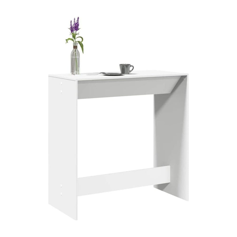 Bar Table White Engineered Wood
