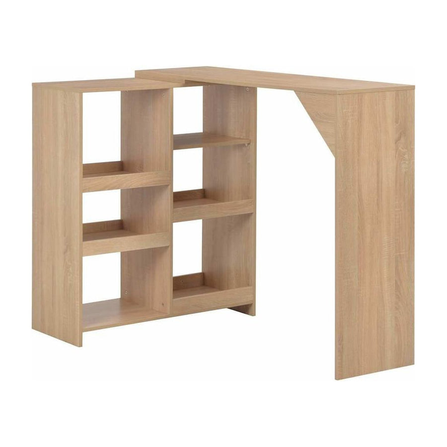 Bar Table with Moveable Shelf Oak