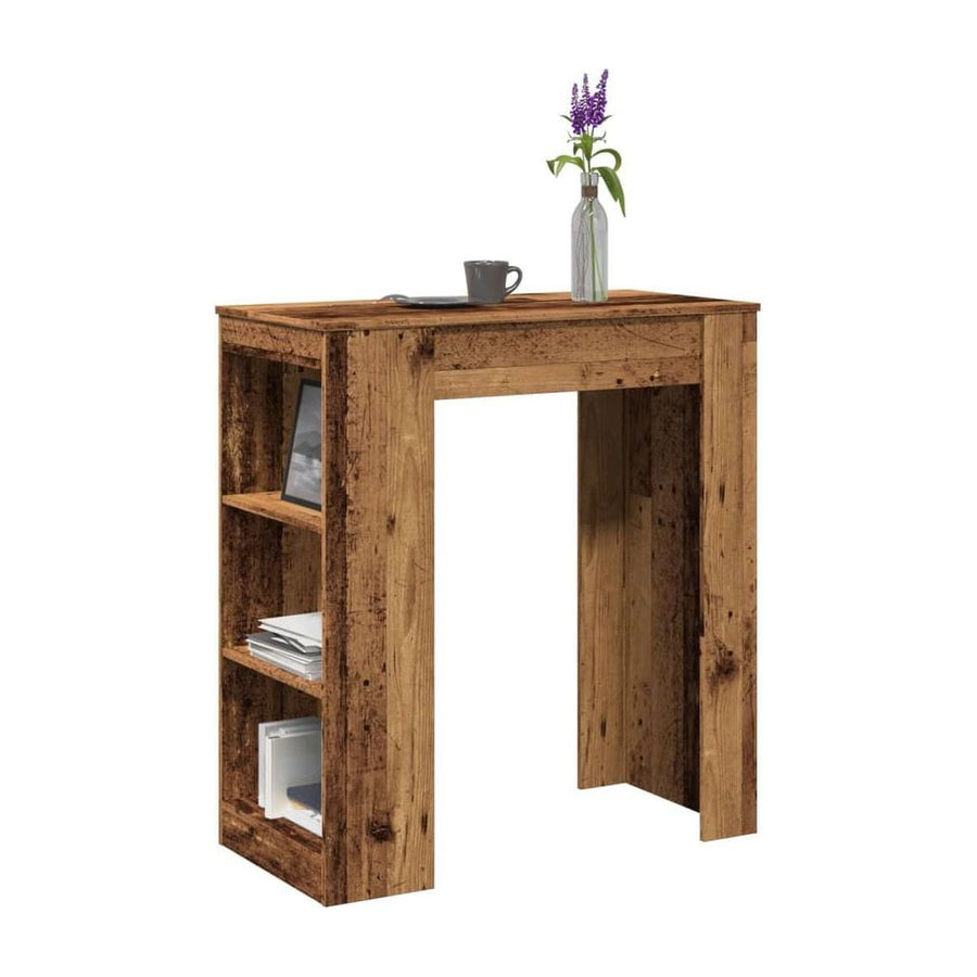 Bar Table with Racks Old Wood Engineered Wood