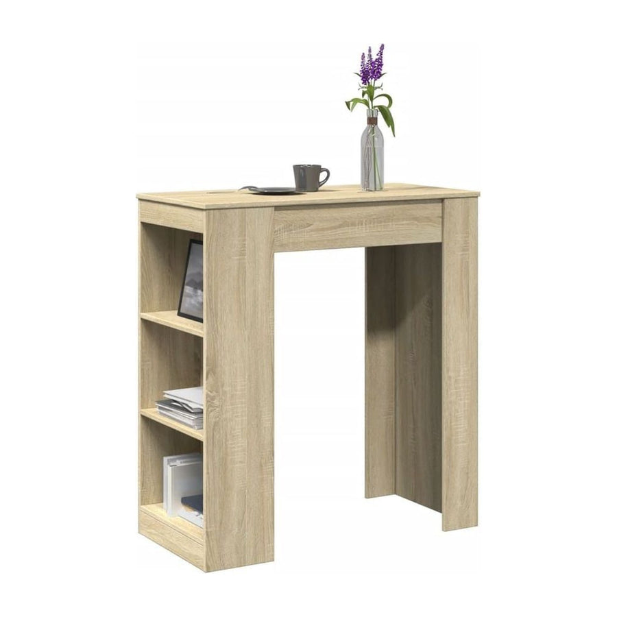 Bar Table with Racks Sonoma Oak Engineered Wood