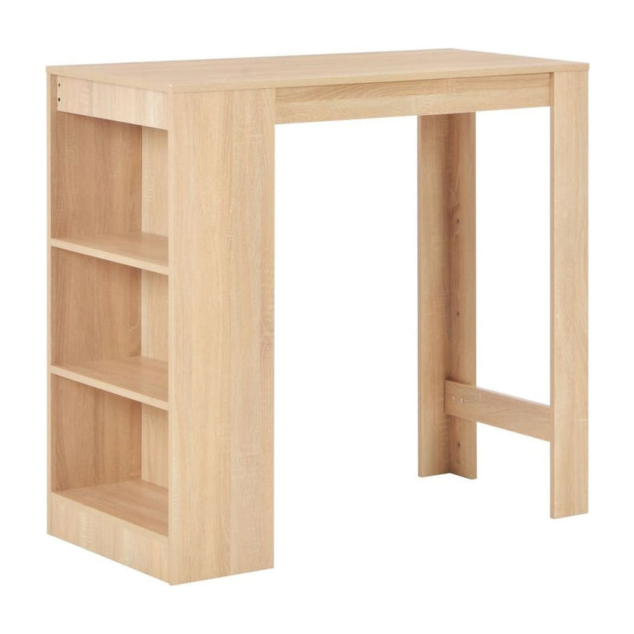 Bar Table with Shelf Oak