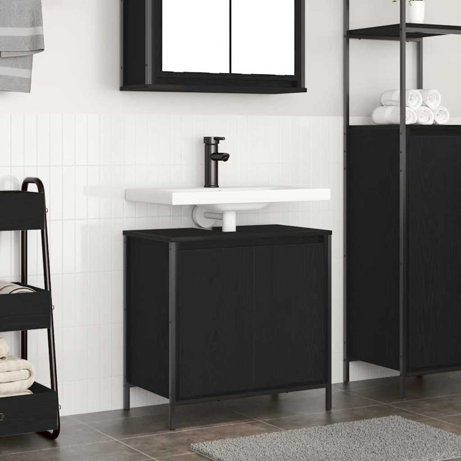 Bathroom Basin Cabinet Black