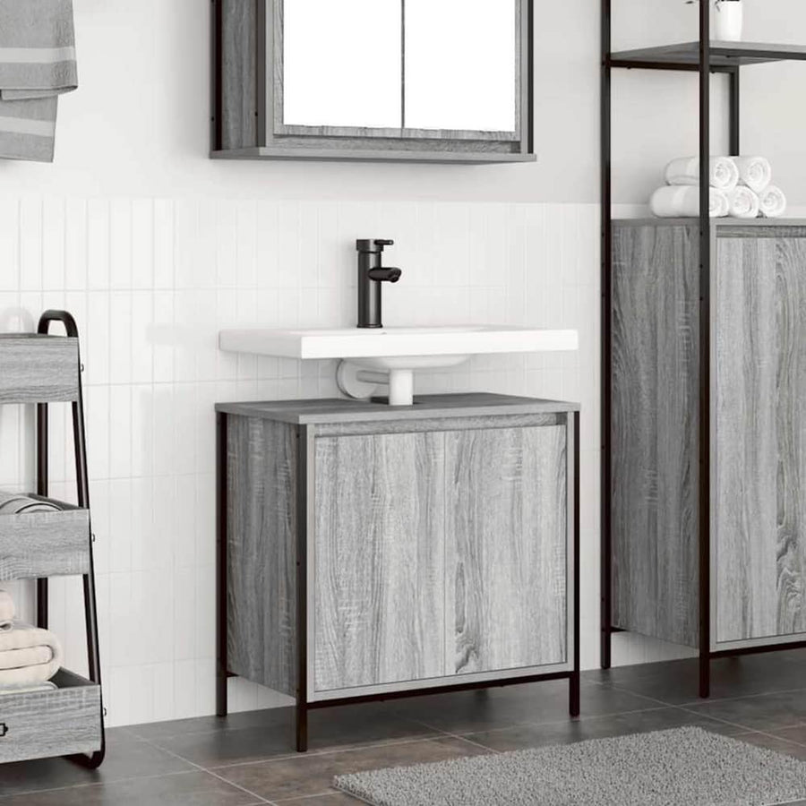 Bathroom Basin Cabinet Grey Sonoma