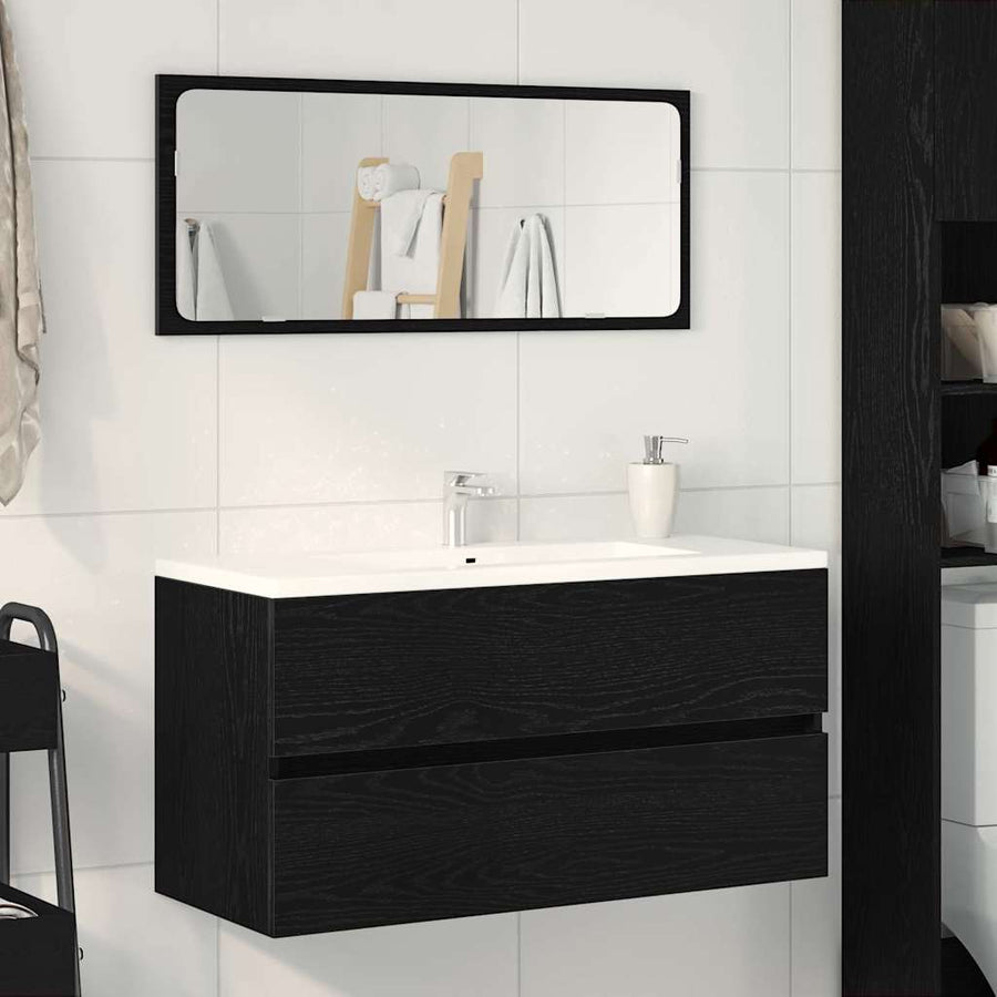 Sink Cabinet Black Oak Engineered Wood