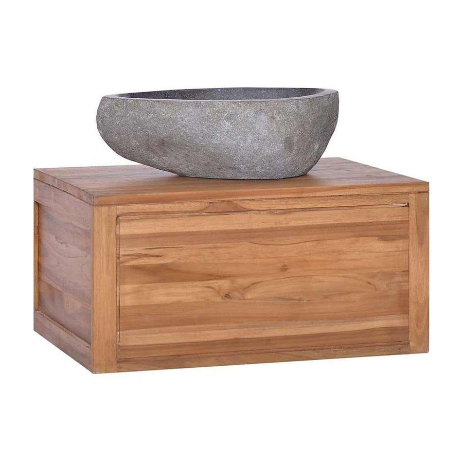 Wall-mounted Bathroom Cabinet Solid Teak Wood