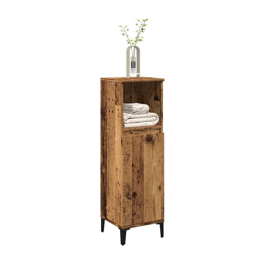 Bathroom Cabinet Old Wood Engineered Wood