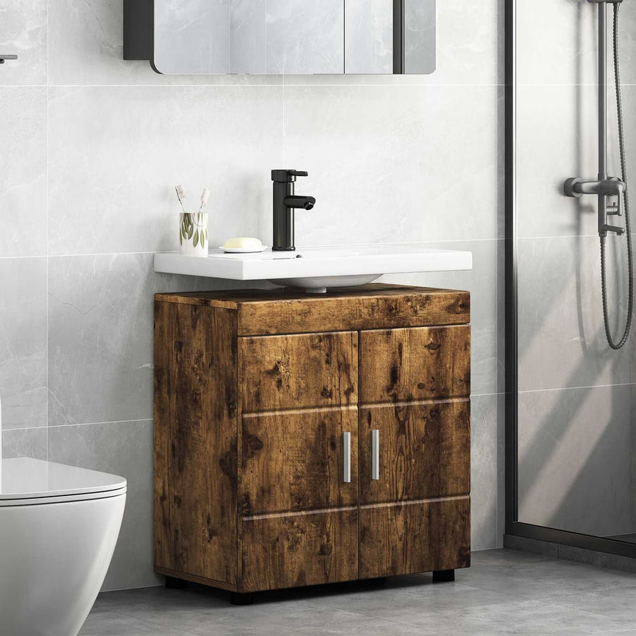 Bathroom Cabinet Set TULUM Smoked Oak