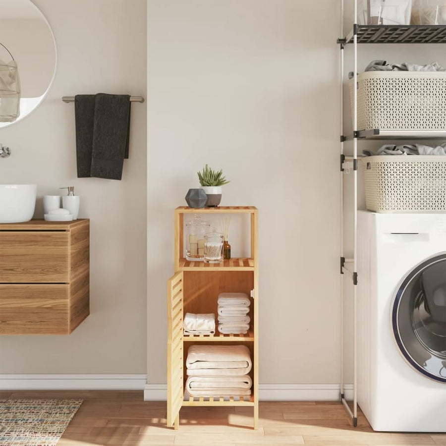 Bathroom Cabinet with Shelf Bamboo