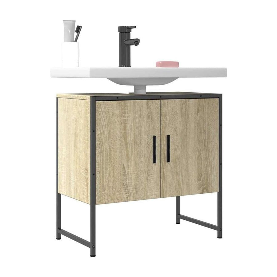 Bathroom Sink Cabinet Sonoma Oak Engineered Wood