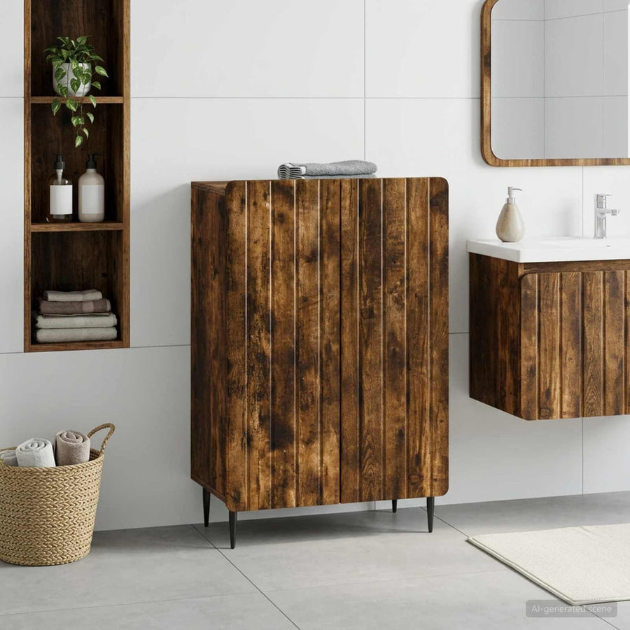 Bathroom Storage Cainet ZWOLLE Smoked Oak