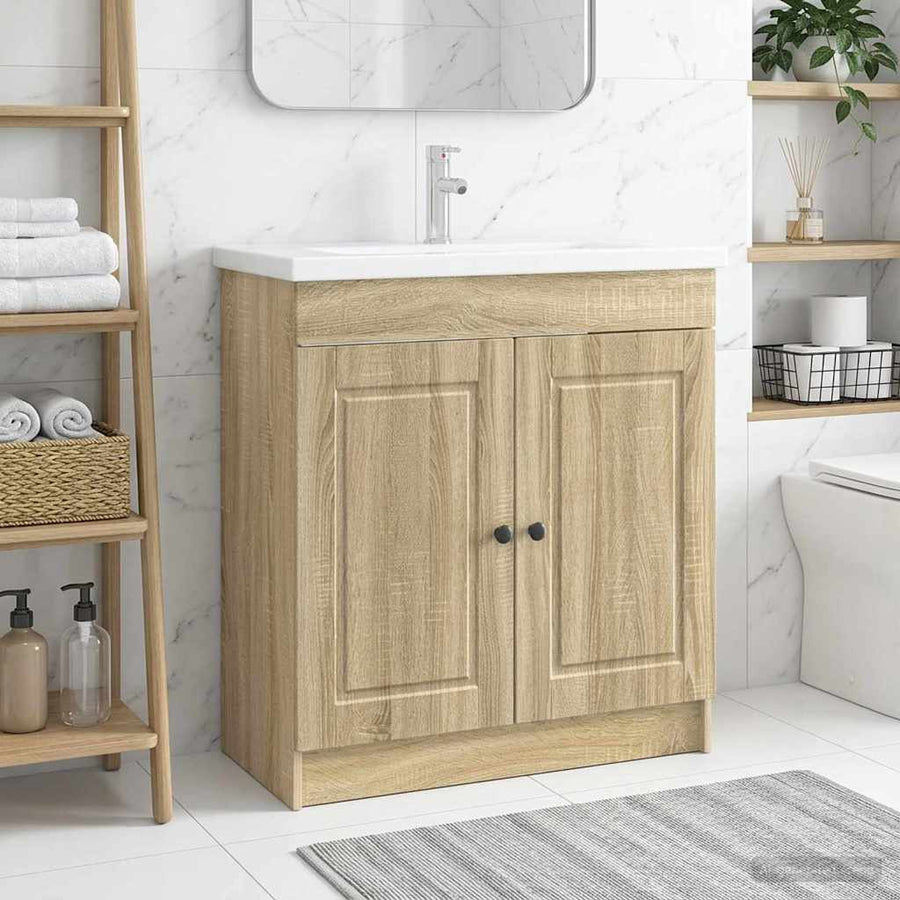 Bathroom Under Sink Cabinet Sonoma Oak