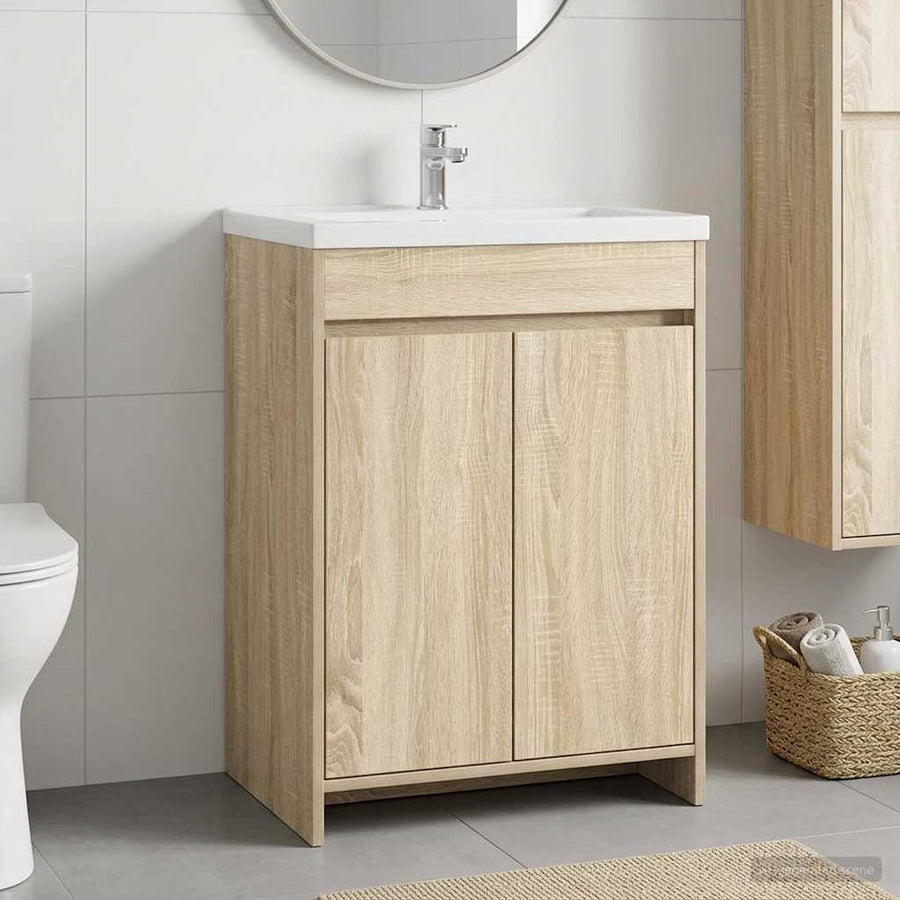 Bathroom Under Sink Cabinet Sonoma Oak