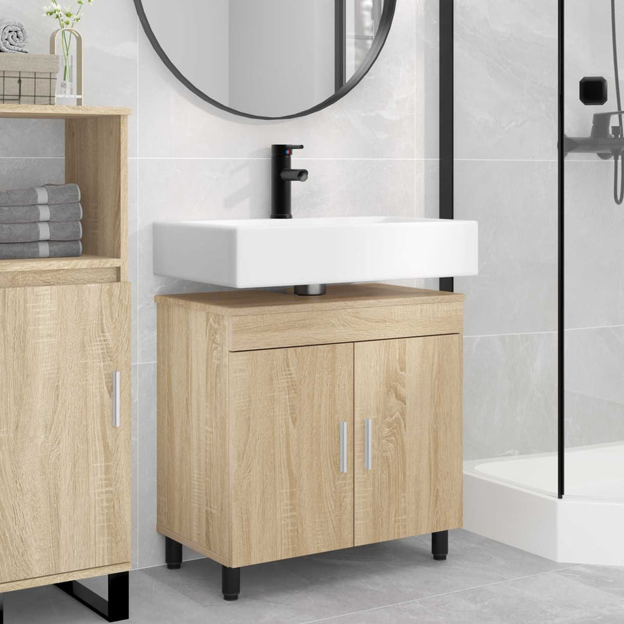 Bathroom Vanity Unit Sonoma Oak Engineered Wood