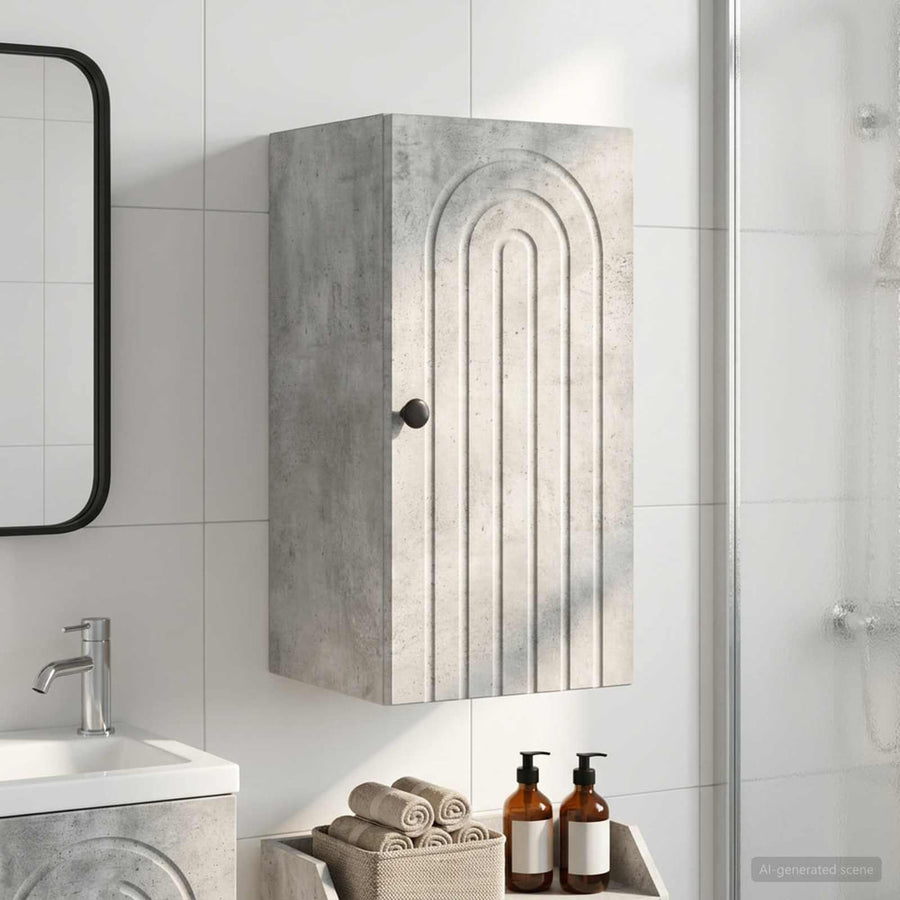 Bathroom Wall Cabinet ALKMAAR Concrete Grey