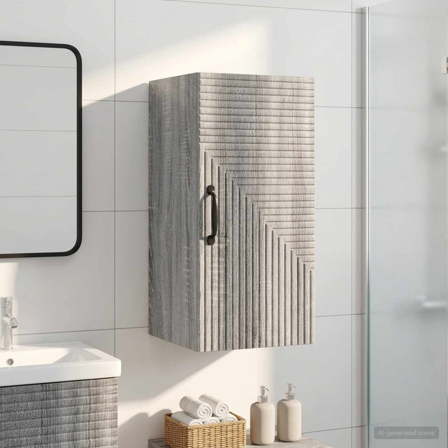 Bathroom Wall Cabinet HAARLEM Grey Sonoma