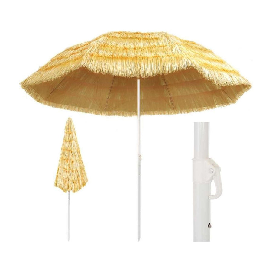 Beach Parasol Natural 300 cm Hawaii Style