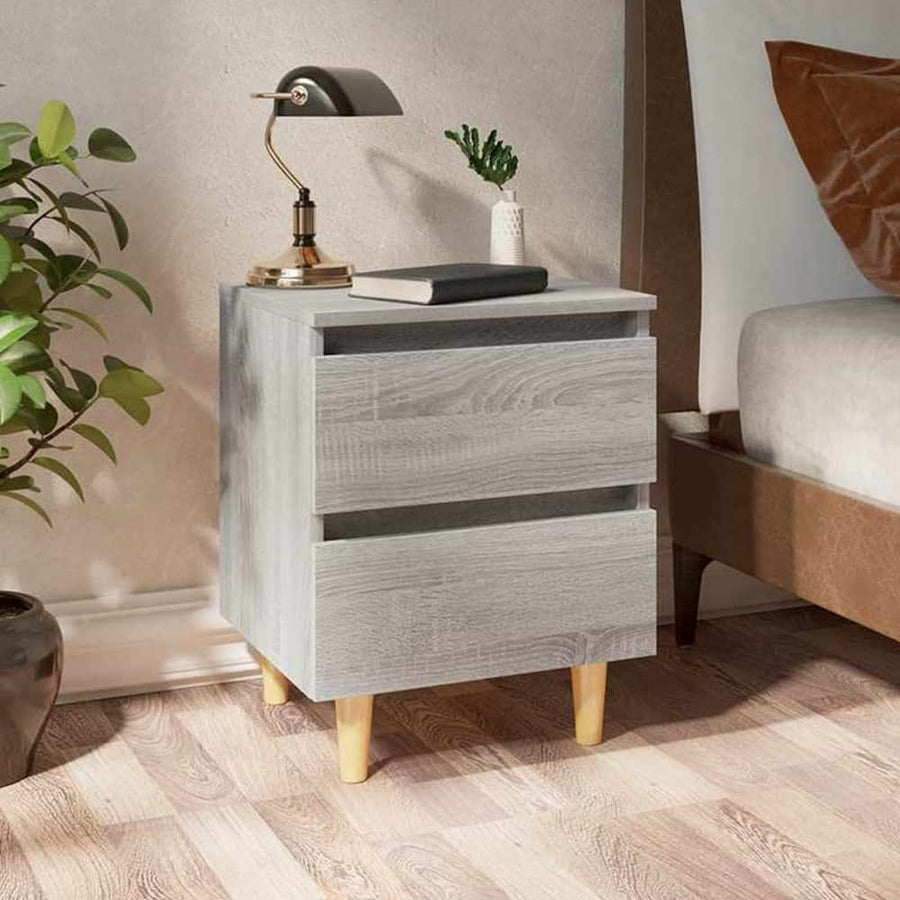 Bed Cabinets in Grey Sonoma