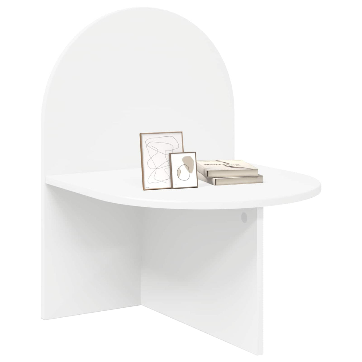 Bedside Table White Engineered Wood image
