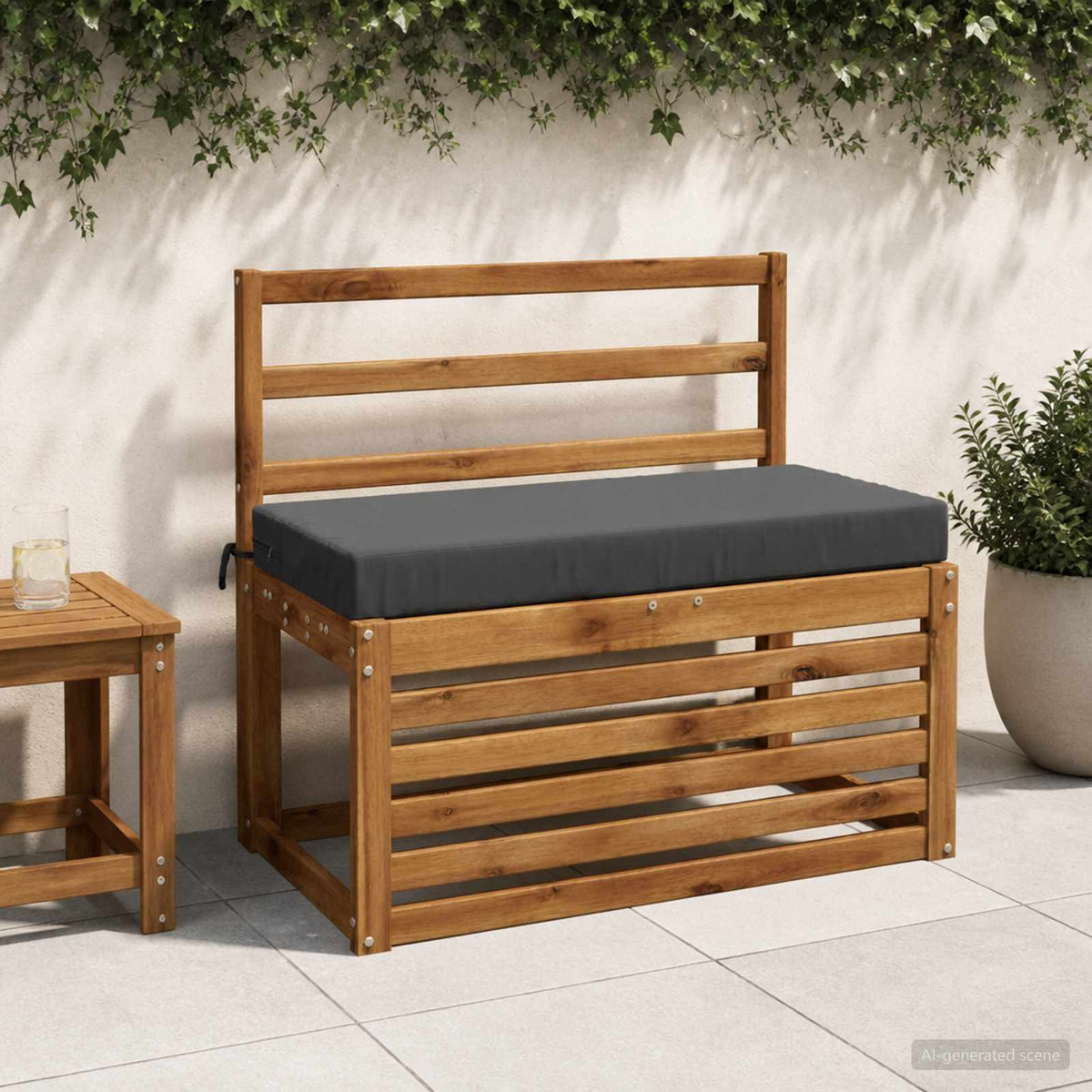 vidaXL Bench Cushions SOEST 2 pcs 100% Polyester Anthracite 1