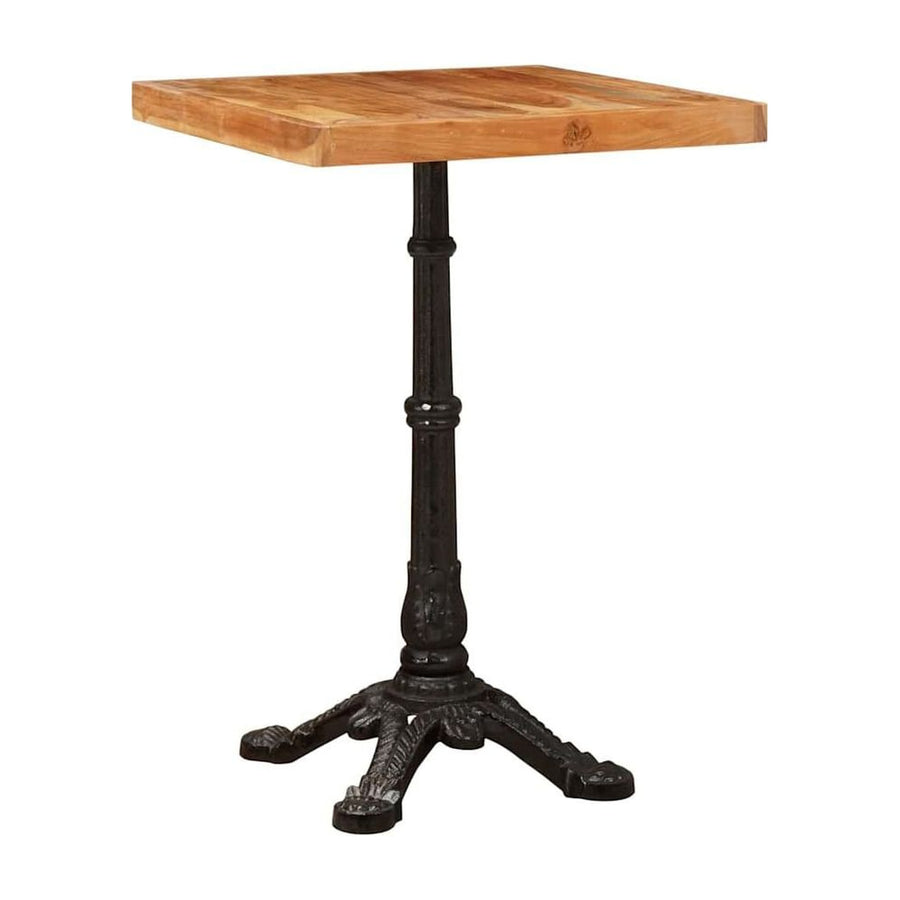 Bistro Table Solid Acacia Wood Brown Square