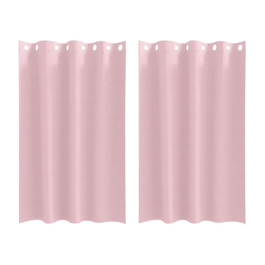 Blackout Curtains with Rings 2 pcs Baby Pink