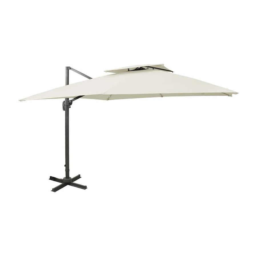 Cantilever Garden Parasol with Double Top Sand