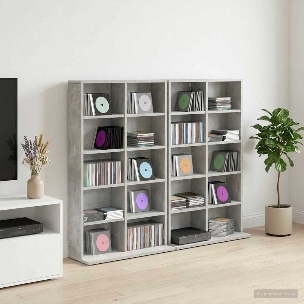 CD Cabinet 2 pcs Concrete Grey