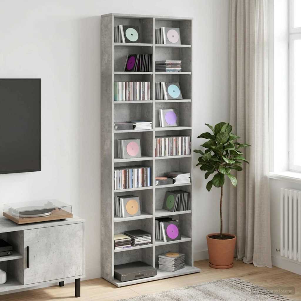CD Cabinet Concrete Grey Engineered Wood
