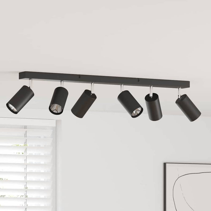 Ceiling Spotlight with Spotlights Black Metal