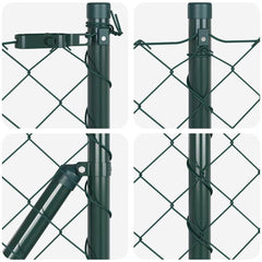 Chainlink Fence Concrete Base PVC-Coated Steel image