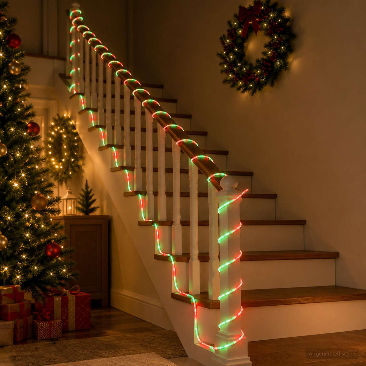 vidaXL Christmas LED Rope Light 480 LEDs Red, Green 20 m 1