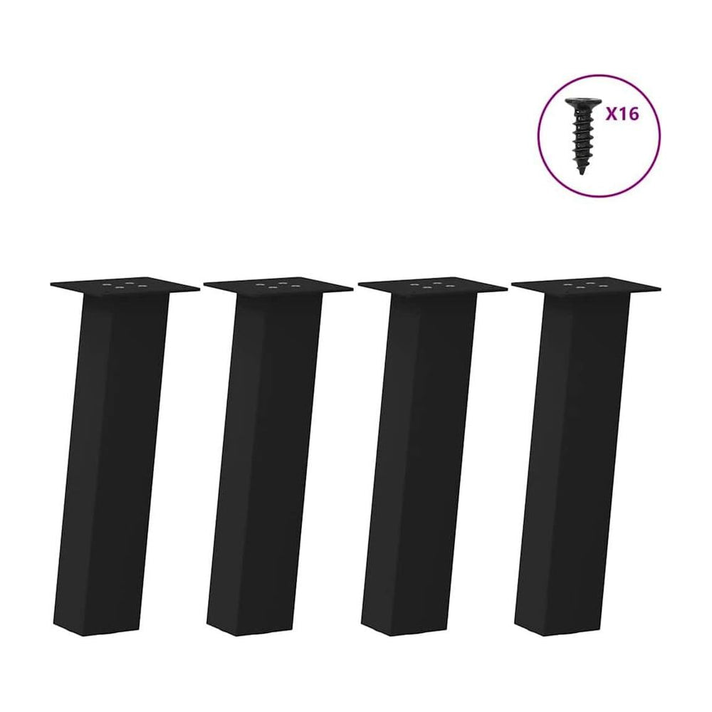 Coffee Table Legs 4 pcs Black 42 cm